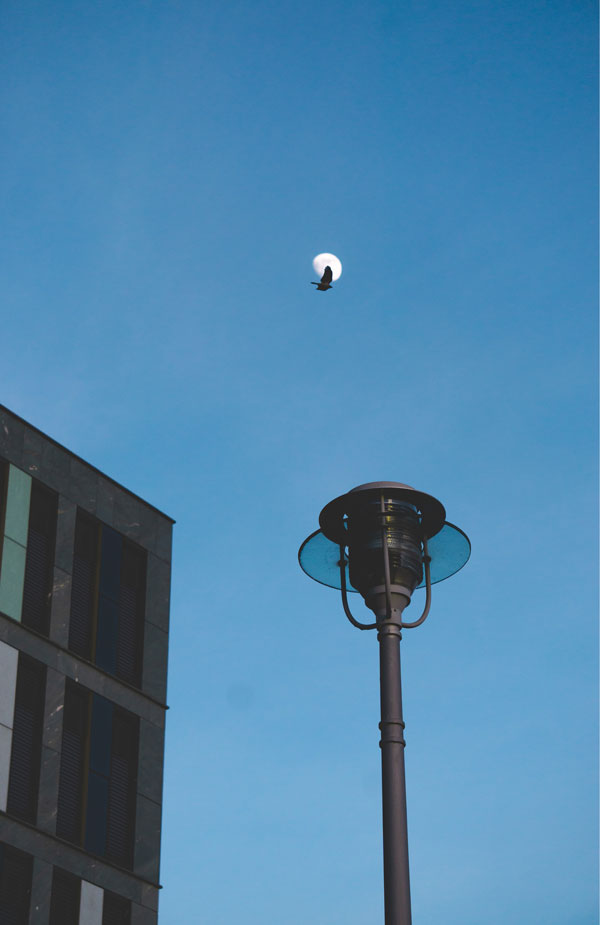 minimalistische stadtszene